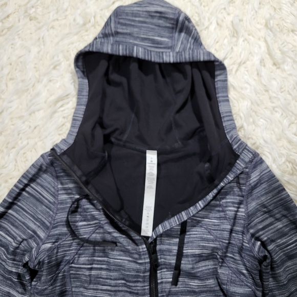 Lululemon Hooded Define Jacket Nulu Mini Space Dye Teal White Woman’s 6 - Picture 5 of 11